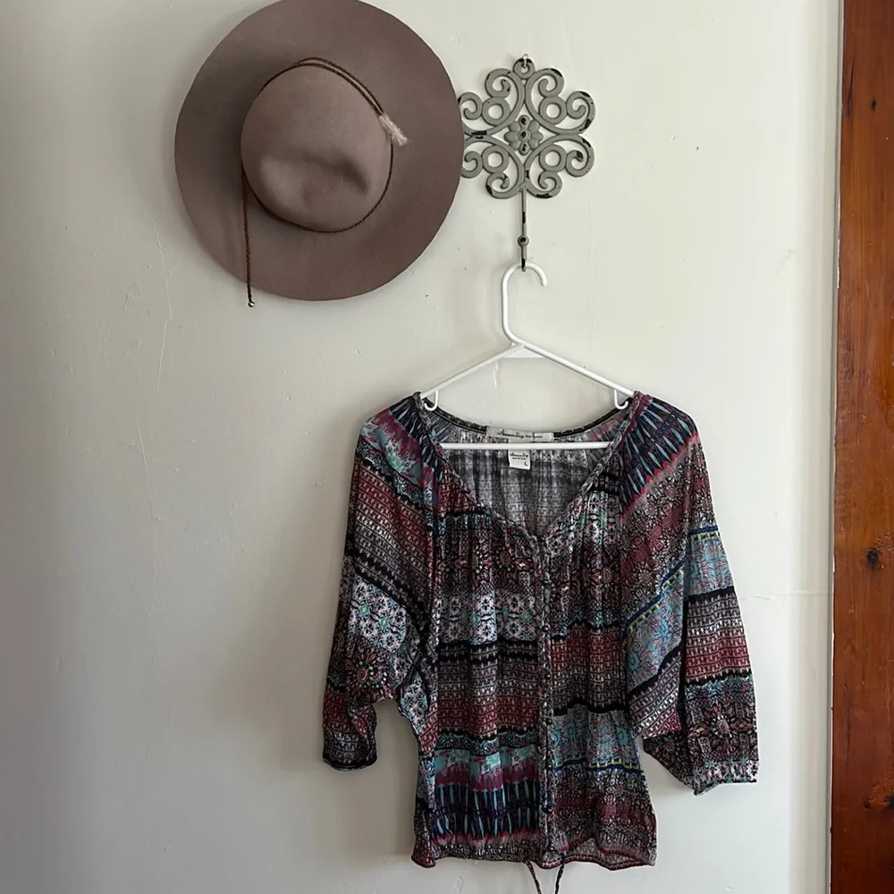 American Rag Boho Top - Picture 1 of 7